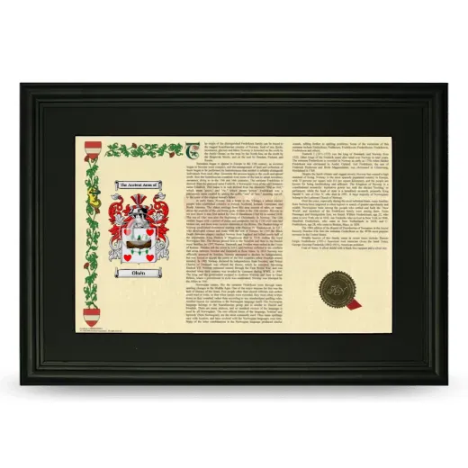 Olsén Deluxe Armorial Landscape Framed- Black