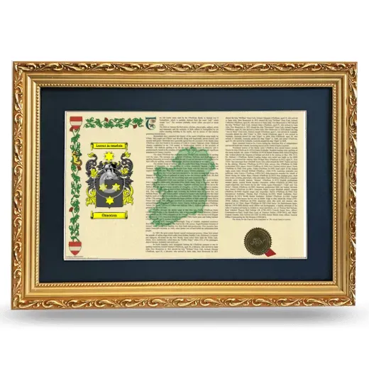 Omoran Deluxe Armorial Landscape Framed - Gold