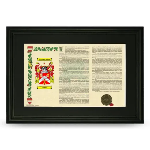 Onion Deluxe Armorial Landscape Framed- Black