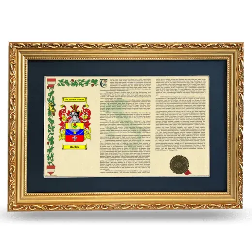 Onofrio Deluxe Armorial Landscape Framed - Gold