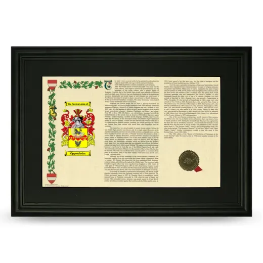 Oppenheim Deluxe Armorial Landscape Framed- Black