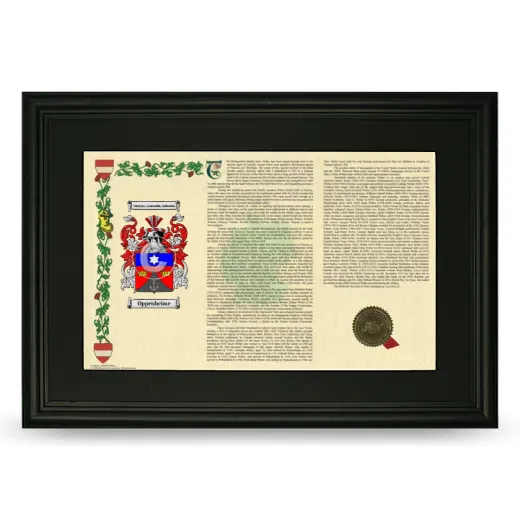 Oppenheime Deluxe Armorial Landscape Framed- Black