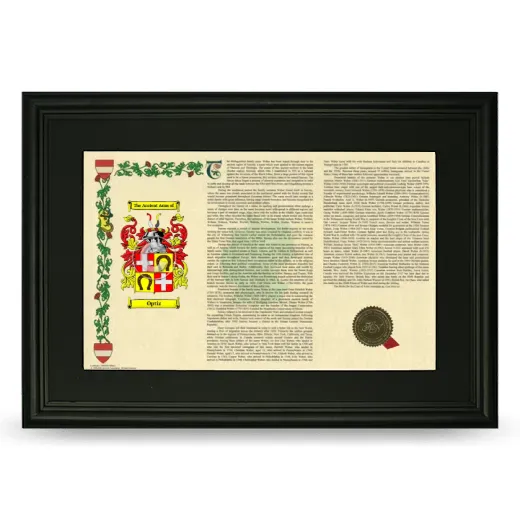 Optiz Deluxe Armorial Landscape Framed- Black