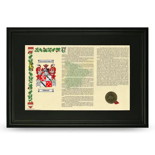 Orihuela Deluxe Armorial Landscape Framed- Black