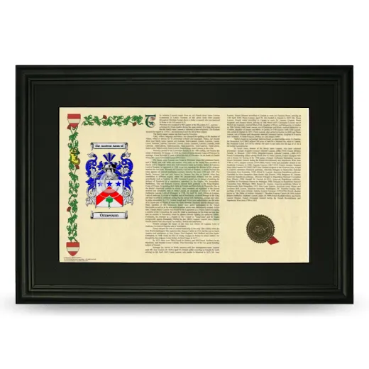 Ormesson Deluxe Armorial Landscape Framed- Black