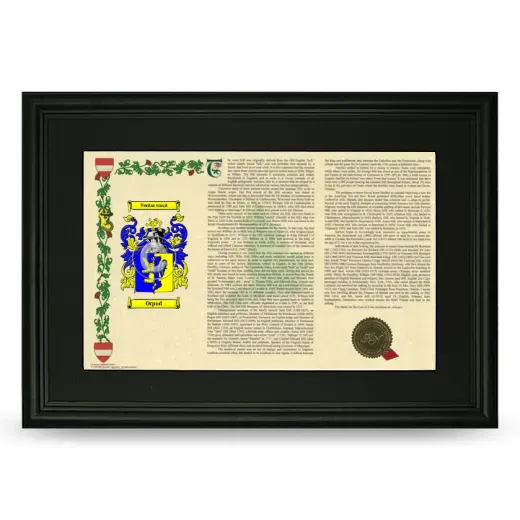 Orpud Deluxe Armorial Landscape Framed- Black