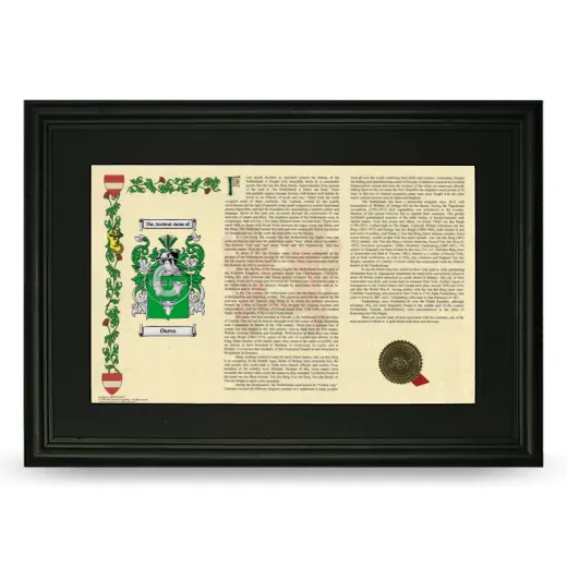 Osess Deluxe Armorial Landscape Framed- Black