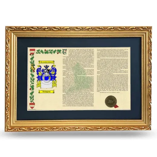 Ossington Deluxe Armorial Landscape Framed - Gold