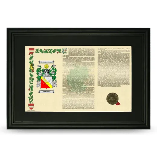 Osterlen Deluxe Armorial Landscape Framed- Black