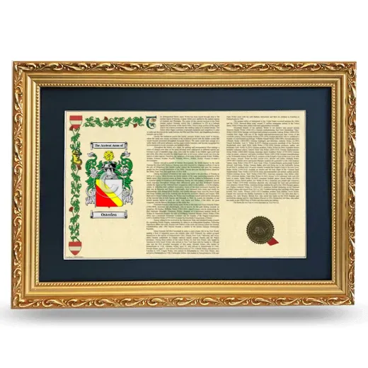 Osterlen Deluxe Armorial Landscape Framed - Gold