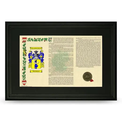 Ostermeyer Deluxe Armorial Landscape Framed- Black