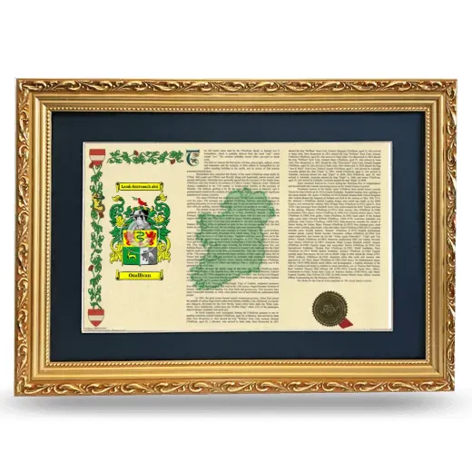 Osullivan Deluxe Armorial Landscape Framed - Gold