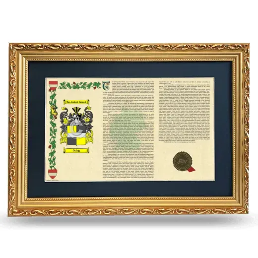 Oting Deluxe Armorial Landscape Framed - Gold