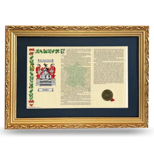 Ouellett Deluxe Armorial Landscape Framed - Gold