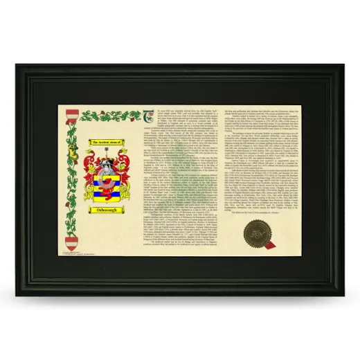 Oxborough Deluxe Armorial Landscape Framed- Black