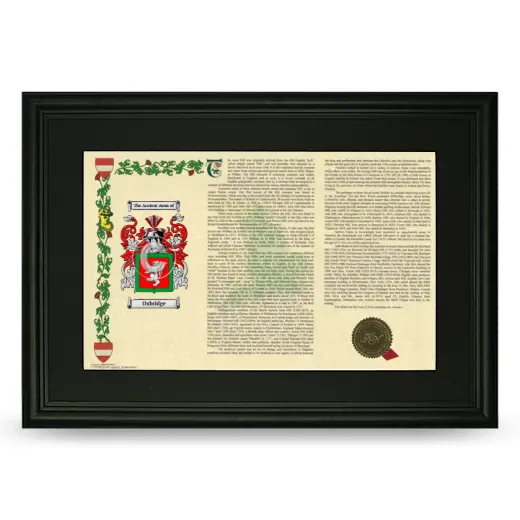 Oxbridge Deluxe Armorial Landscape Framed- Black