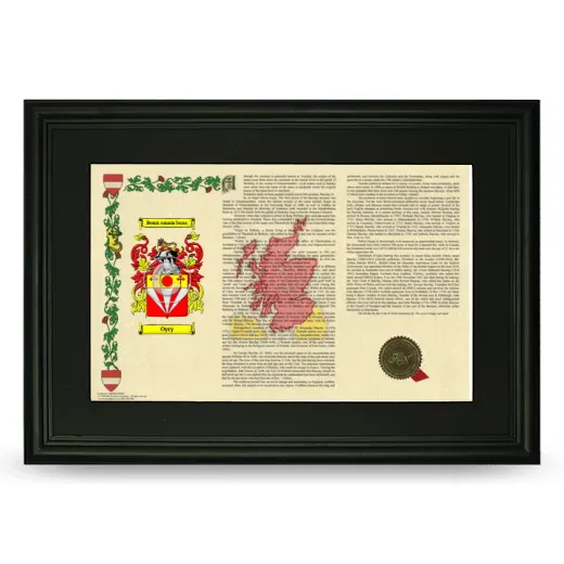 Oyry Deluxe Armorial Landscape Framed- Black