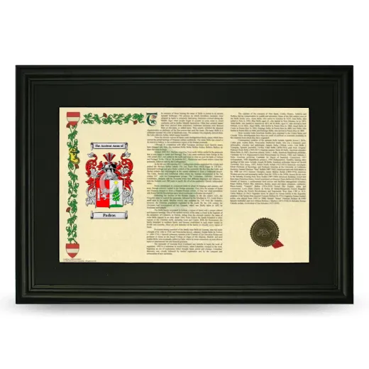 Padros Deluxe Armorial Landscape Framed- Black
