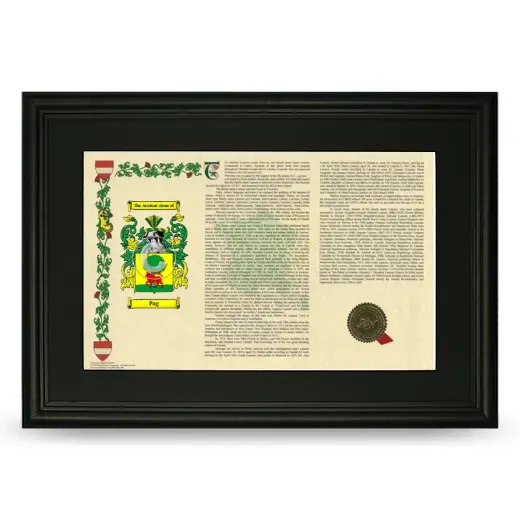 Pag Deluxe Armorial Landscape Framed- Black