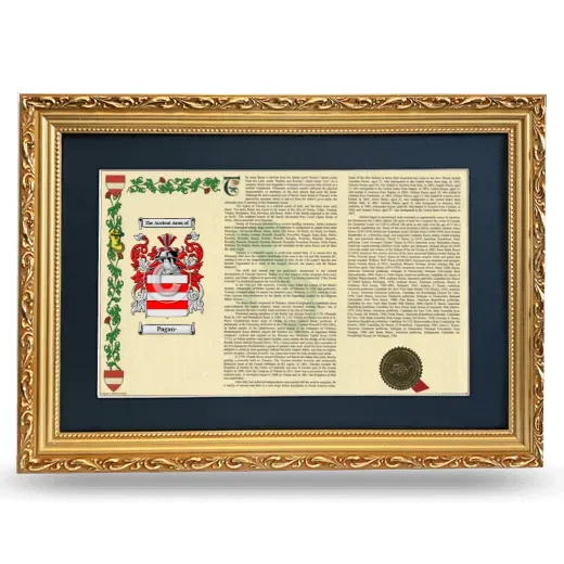 Pagan- Deluxe Armorial Landscape Framed - Gold