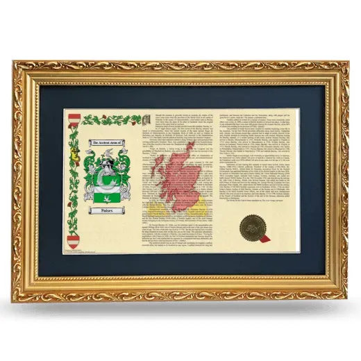 Paises Deluxe Armorial Landscape Framed - Gold