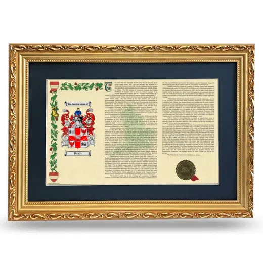 Paish Deluxe Armorial Landscape Framed - Gold