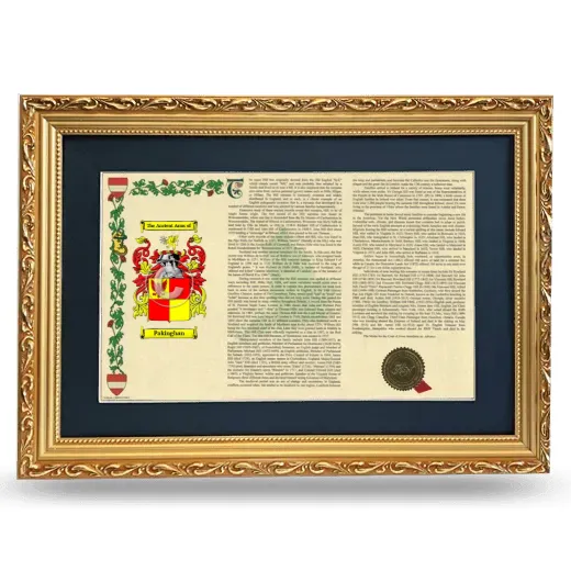 Pakinghan Deluxe Armorial Landscape Framed - Gold