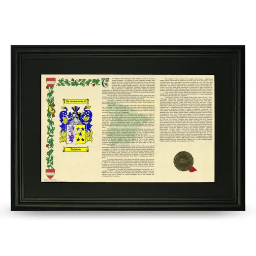 Palacios Deluxe Armorial Landscape Framed- Black
