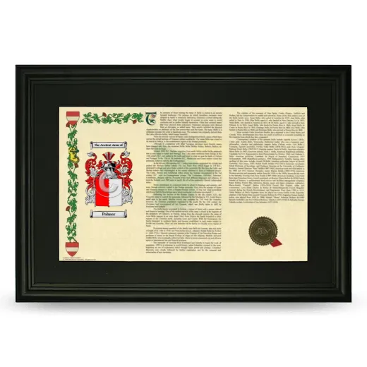 Palmar Deluxe Armorial Landscape Framed- Black