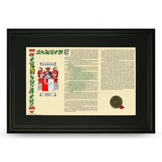 Palmer Deluxe Armorial Landscape Framed- Black