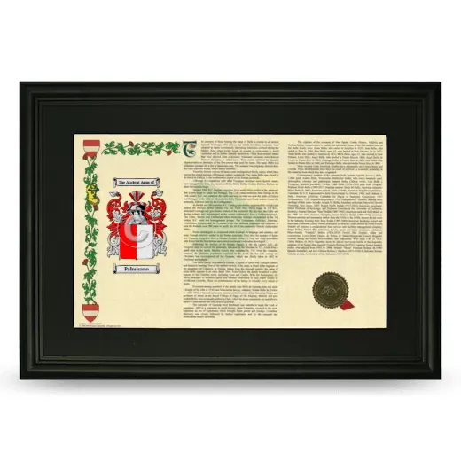 Palmisano Deluxe Armorial Landscape Framed- Black