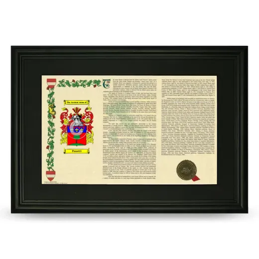 Panetti Deluxe Armorial Landscape Framed- Black