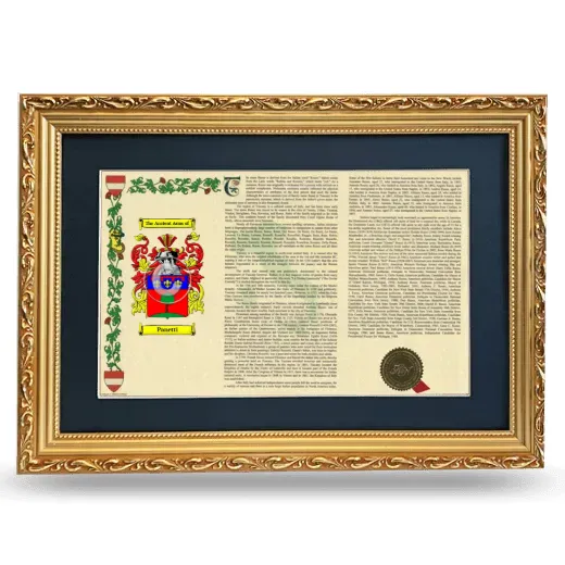 Panetti Deluxe Armorial Landscape Framed - Gold