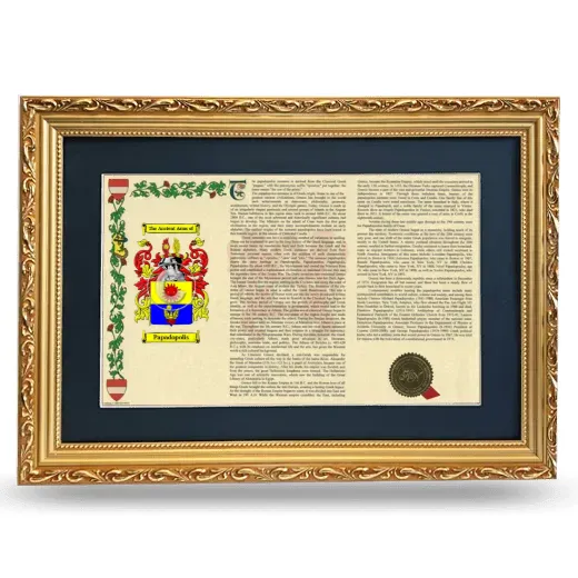 Papadopolis Deluxe Armorial Landscape Framed - Gold
