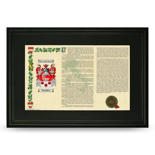 Papasidero Deluxe Armorial Landscape Framed- Black
