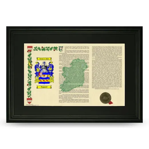 Pappard Deluxe Armorial Landscape Framed- Black