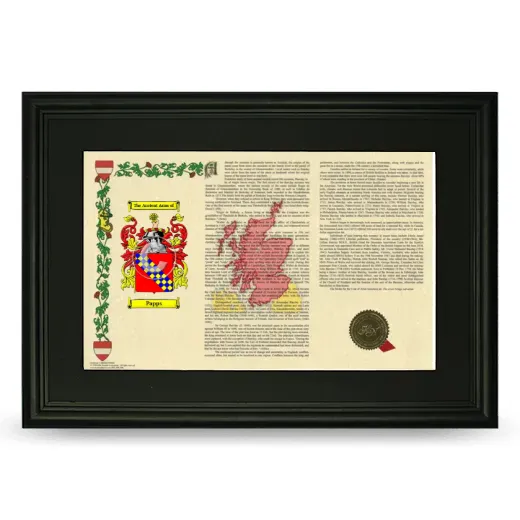 Papps Deluxe Armorial Landscape Framed- Black