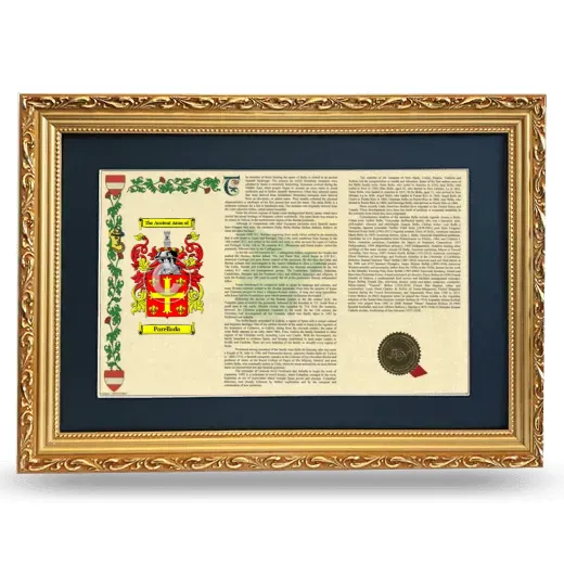 Parellada Deluxe Armorial Landscape Framed - Gold