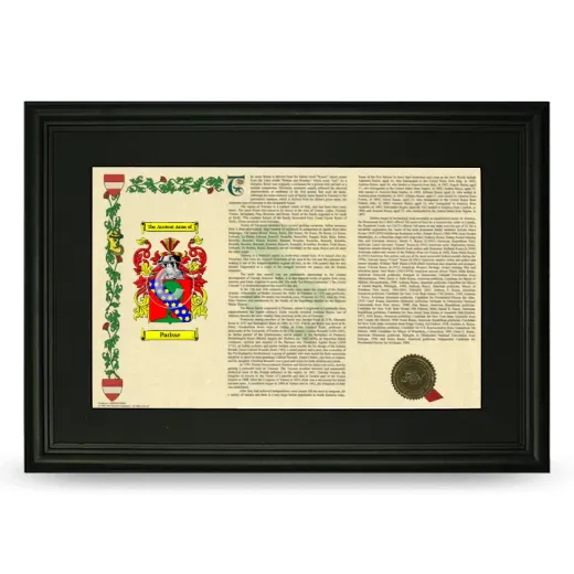 Parisse Deluxe Armorial Landscape Framed- Black