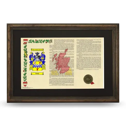 Parky Deluxe Armorial Landscape Framed - Brown