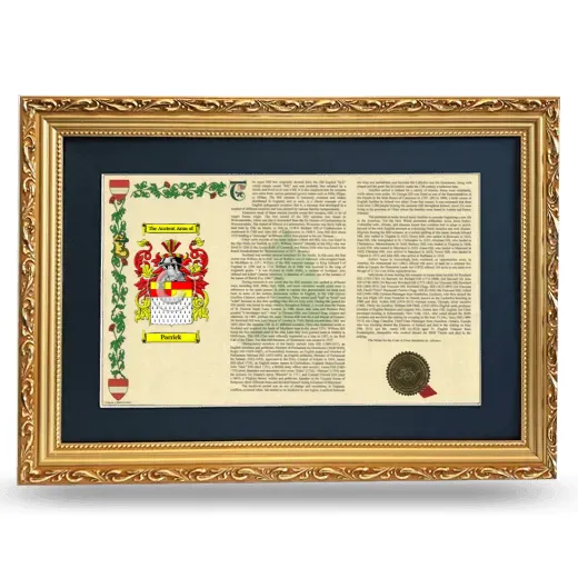 Parrick Deluxe Armorial Landscape Framed - Gold