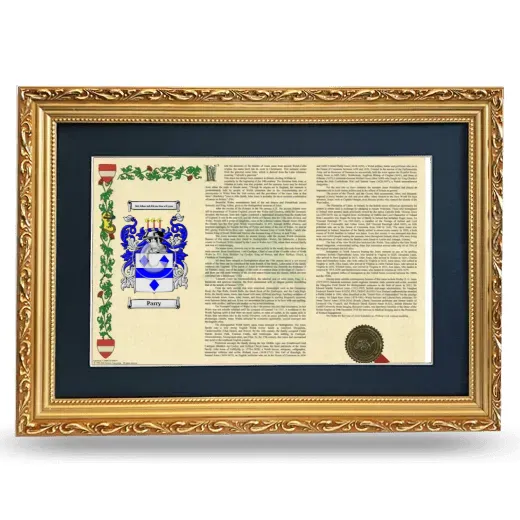 Parry Deluxe Armorial Landscape Framed - Gold