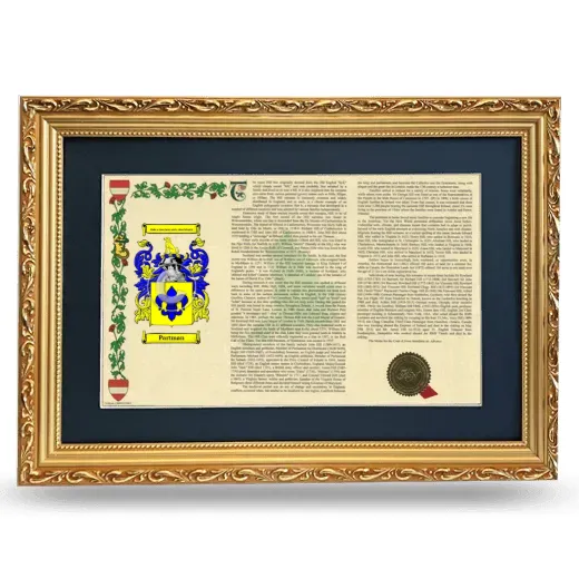 Partman Deluxe Armorial Landscape Framed - Gold