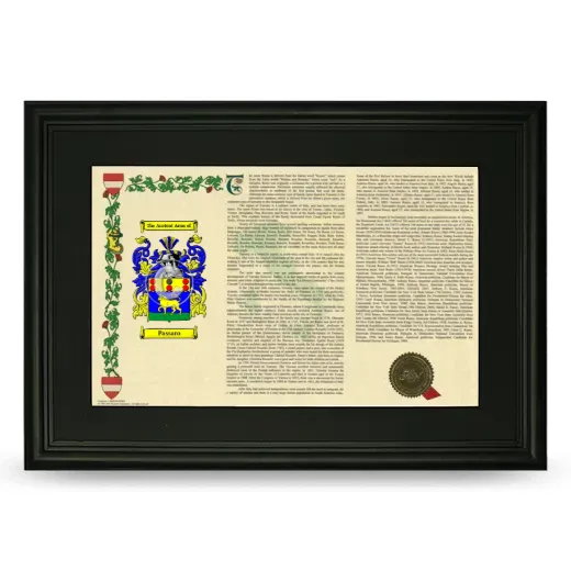 Passaro Deluxe Armorial Landscape Framed- Black