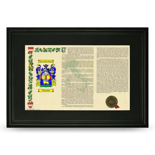 Passaroni Deluxe Armorial Landscape Framed- Black