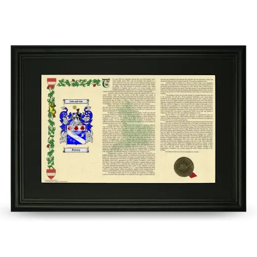 Patrey Deluxe Armorial Landscape Framed- Black