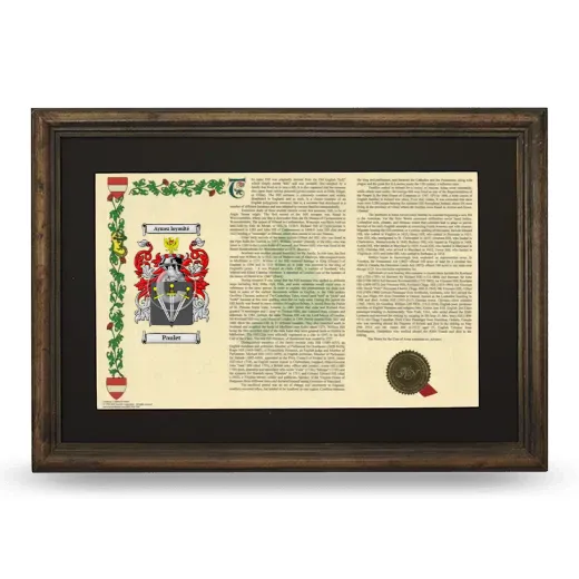 Paulet Deluxe Armorial Landscape Framed - Brown