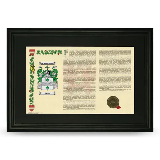 Paulis Deluxe Armorial Landscape Framed- Black