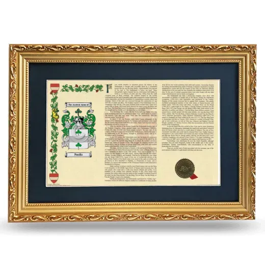 Pauliz Deluxe Armorial Landscape Framed - Gold
