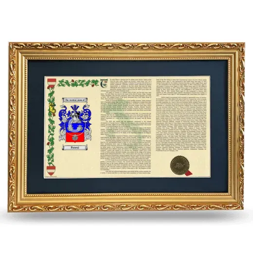 Pavesi Deluxe Armorial Landscape Framed - Gold